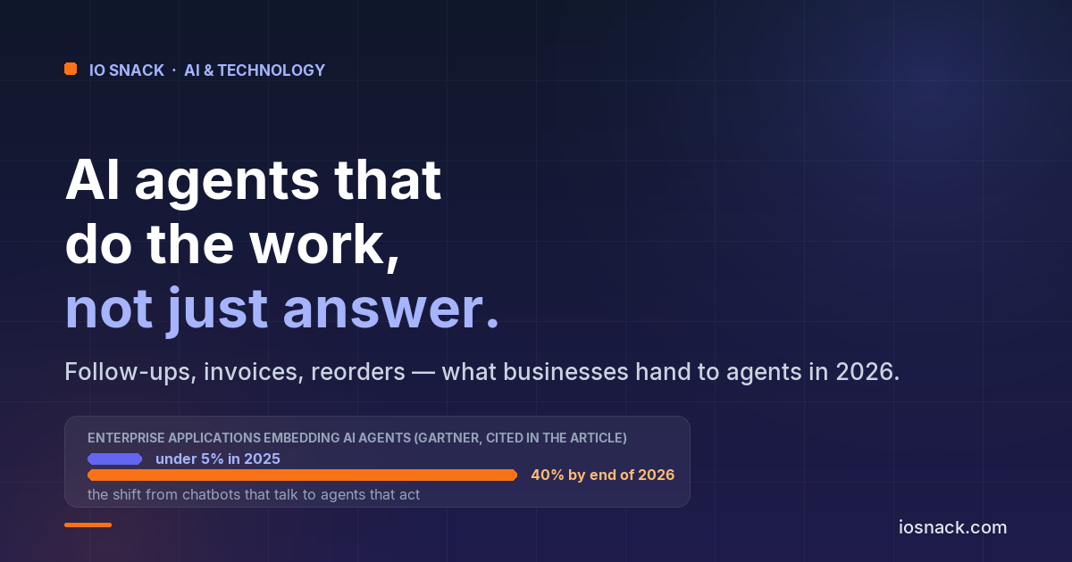 Agentic AI in 2026: How AI Agents Are Replacing Repetitive Business Tasks