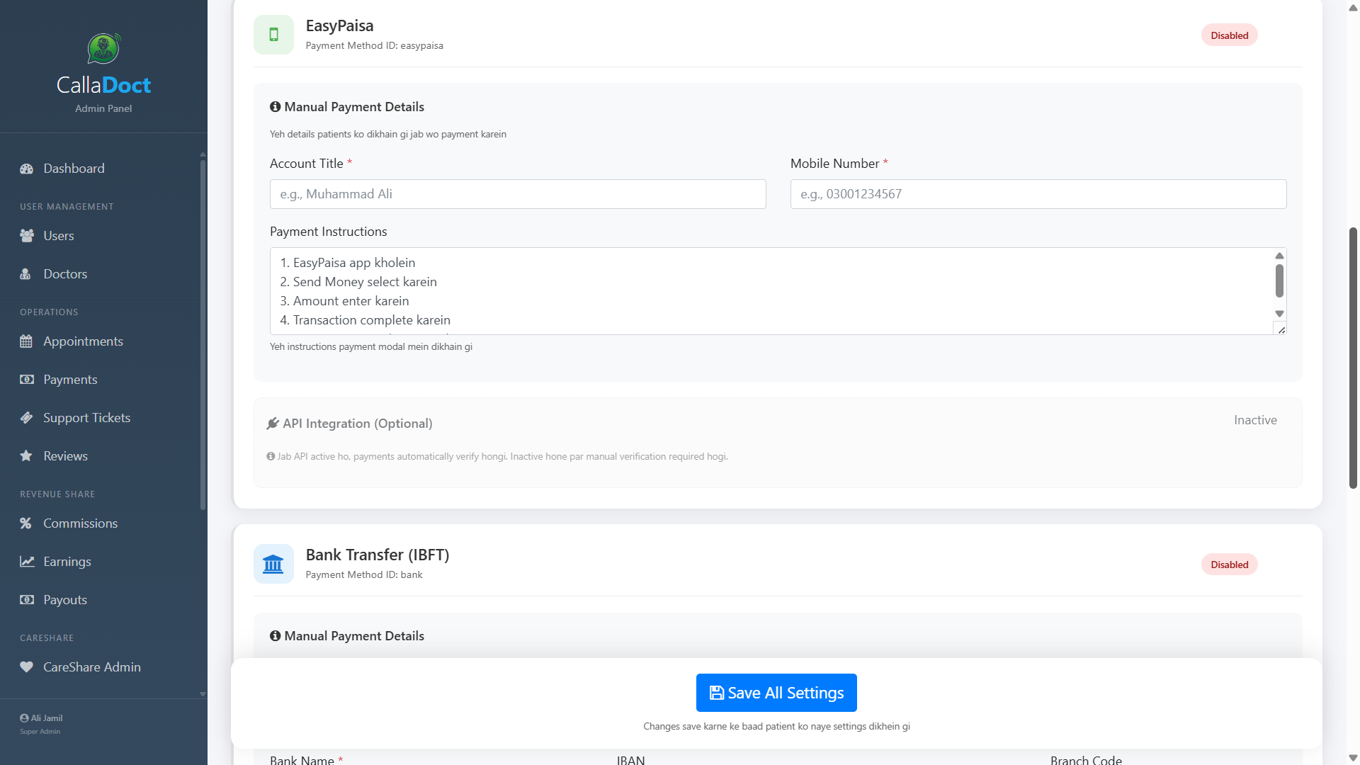 CallaDoct — Flexible payments — multi-method with proof-of-payment and admin controls — Screenshot 2