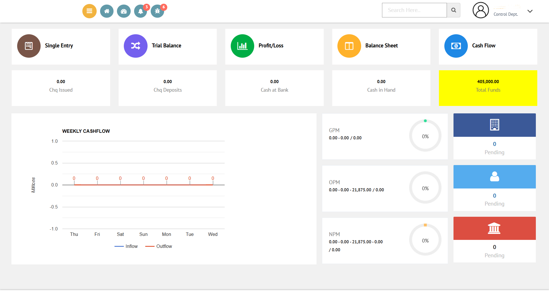 Sky Nine — Full books, cashflow and banking — purpose-built for real-estate operations — Screenshot 1