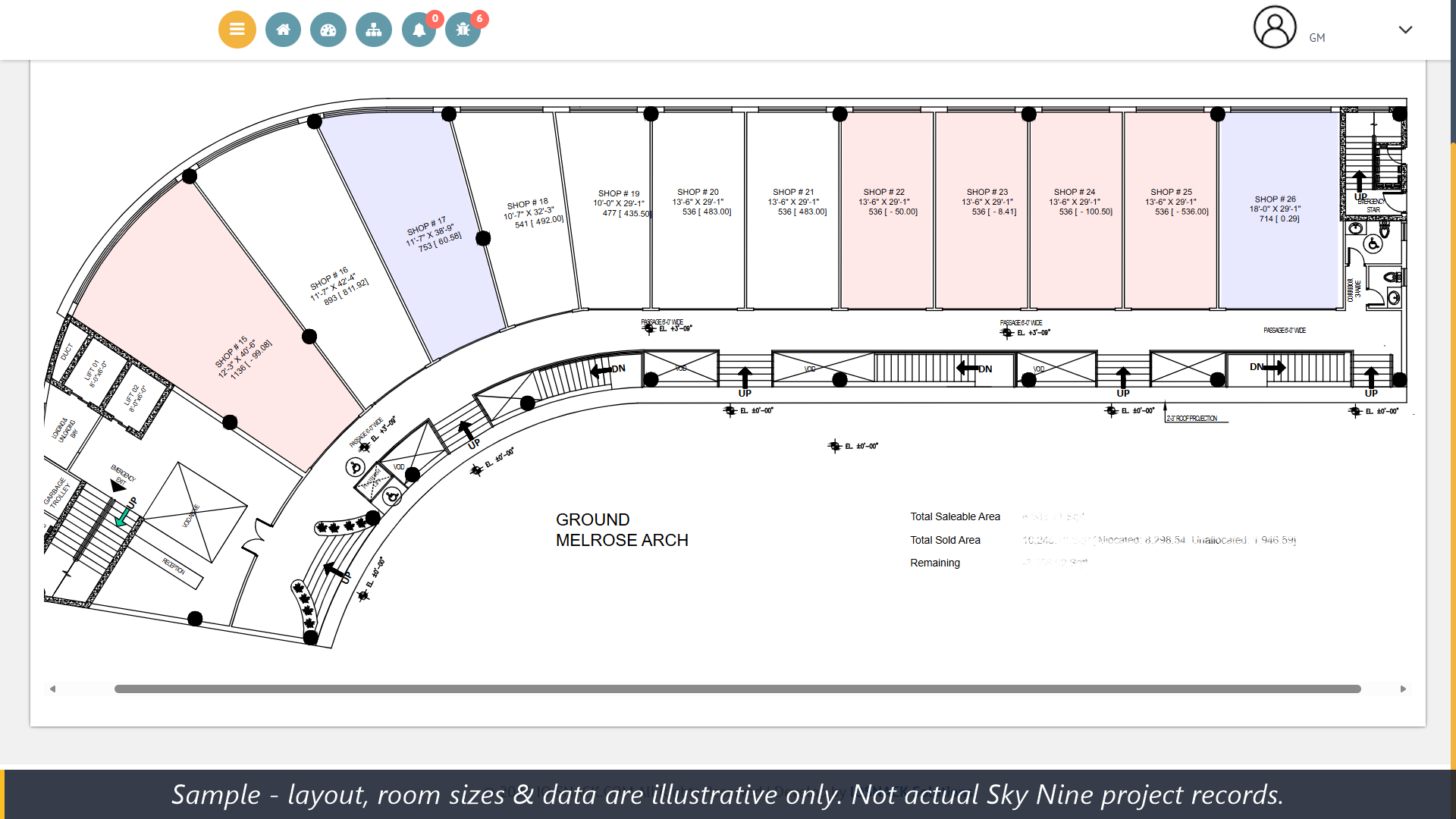 Sky Nine — Multi-floor interactive SVG plans for live unit selection — Screenshot 2