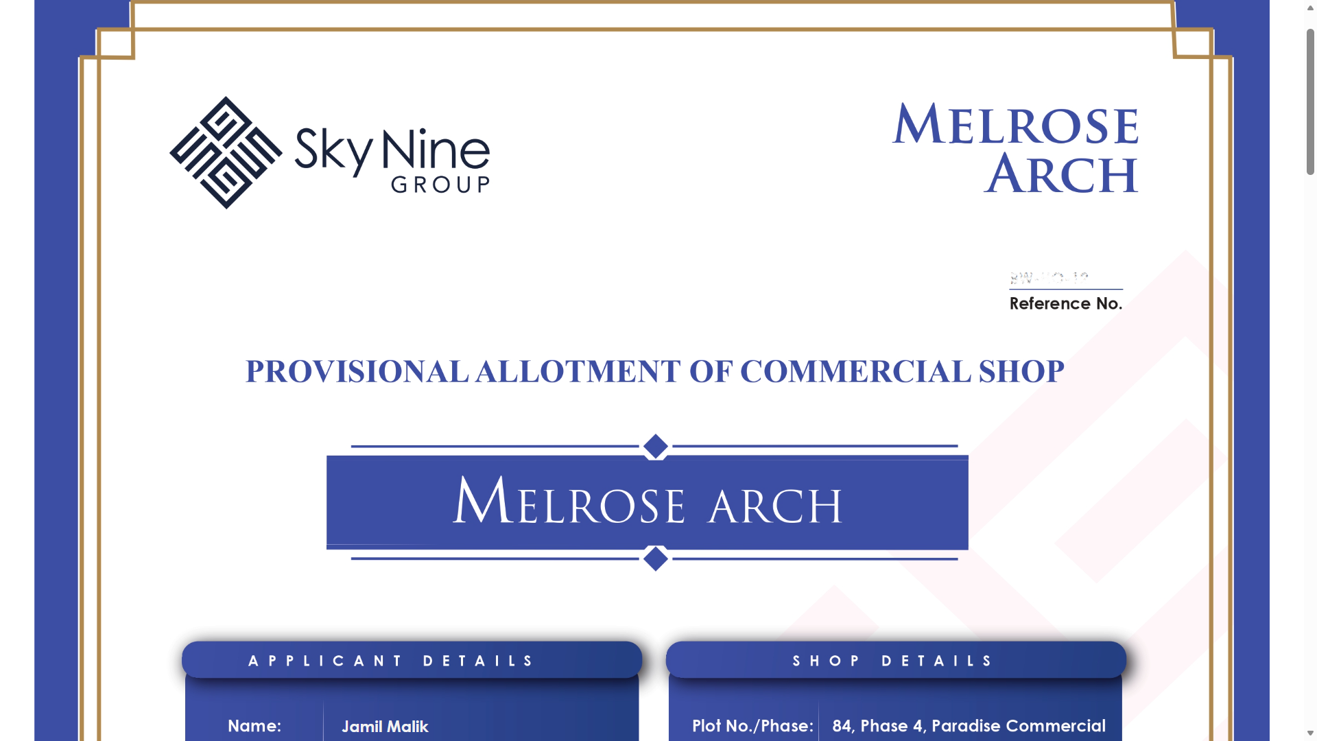 Sky Nine — From booking to allotment — bank-grade online payments and tamper-proof QR-verified delivery — Screenshot 2