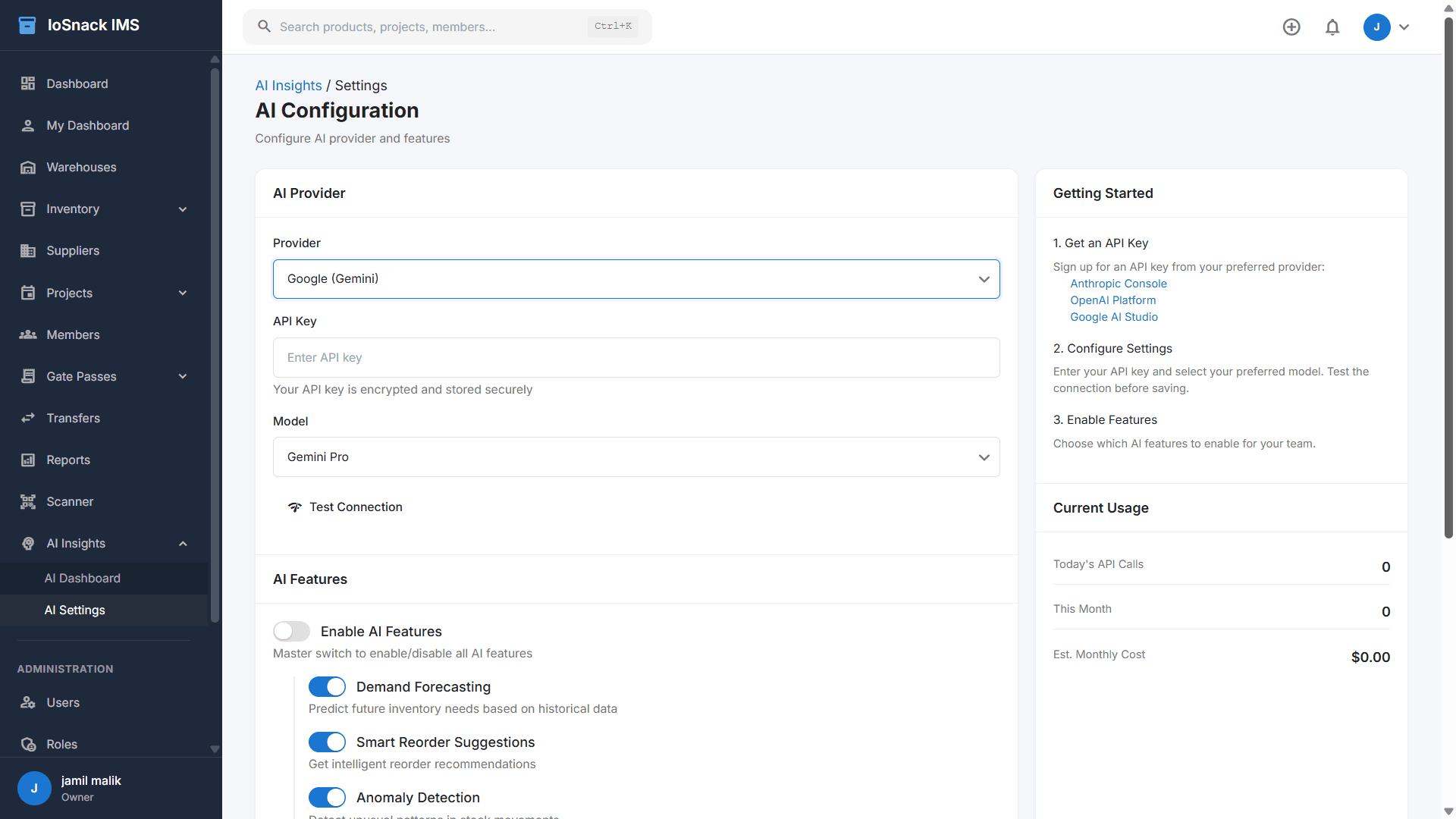 AI Demand Forecasting - Predictions and reorder optimization